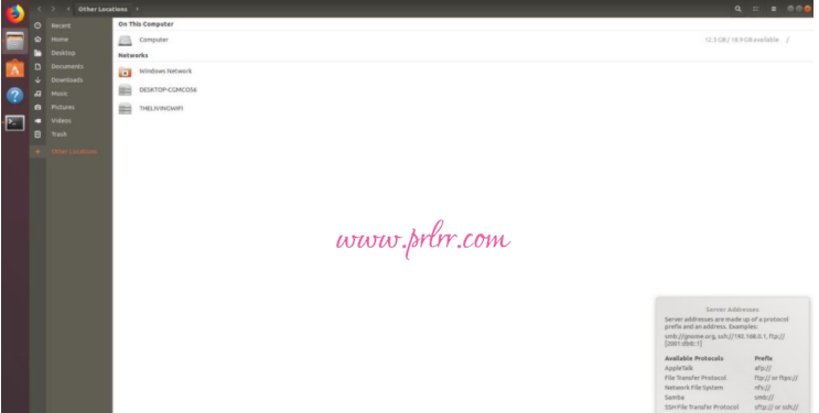 使用Gnome文件管理器连接到服务器：FTP/SFTP、Samba、NFS的方法